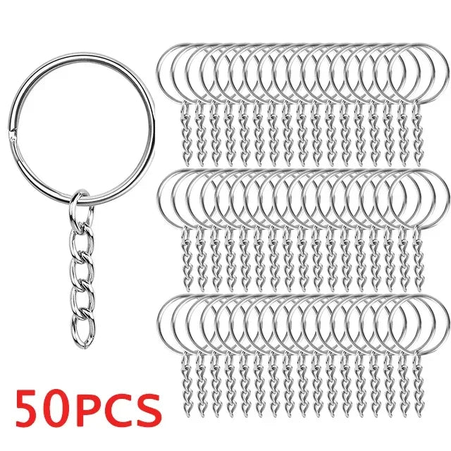 Stainless Steel Split Key Rings Anti-Rust 20mm 25mm 30mm