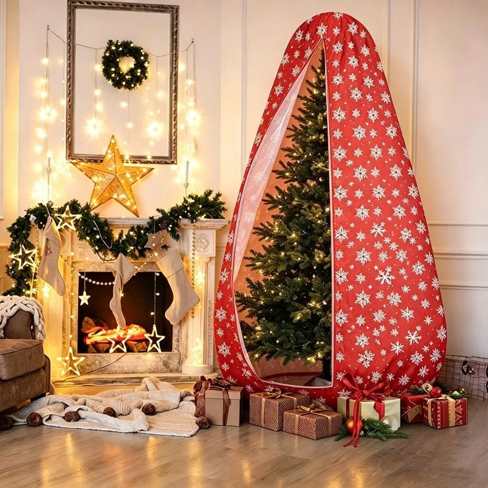 Non-Woven Plant Frost Cover | Snowflake Print, Zipper & Drawstring