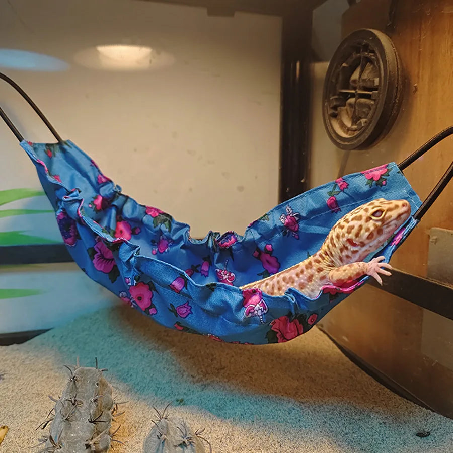 Reptile Hammock Swing Bed – Lizard Gecko Terrarium Decor