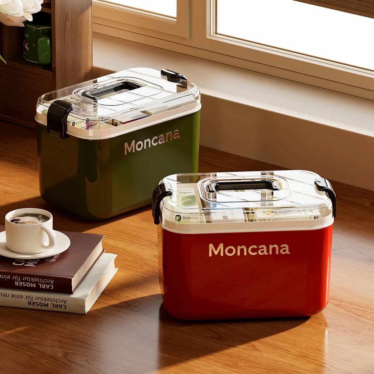 Large Portable Medicine Organizer Box with Dividers | First Aid