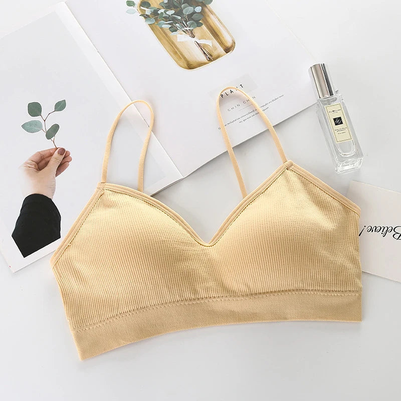 Women's Padded Sports Bra – Fast-Dry Nylon Yoga & Gym Top