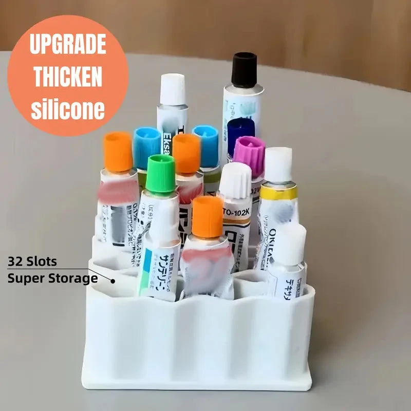 Silicone Wave Desktop Organizer – Cosmetics, Pen & Cream Holder