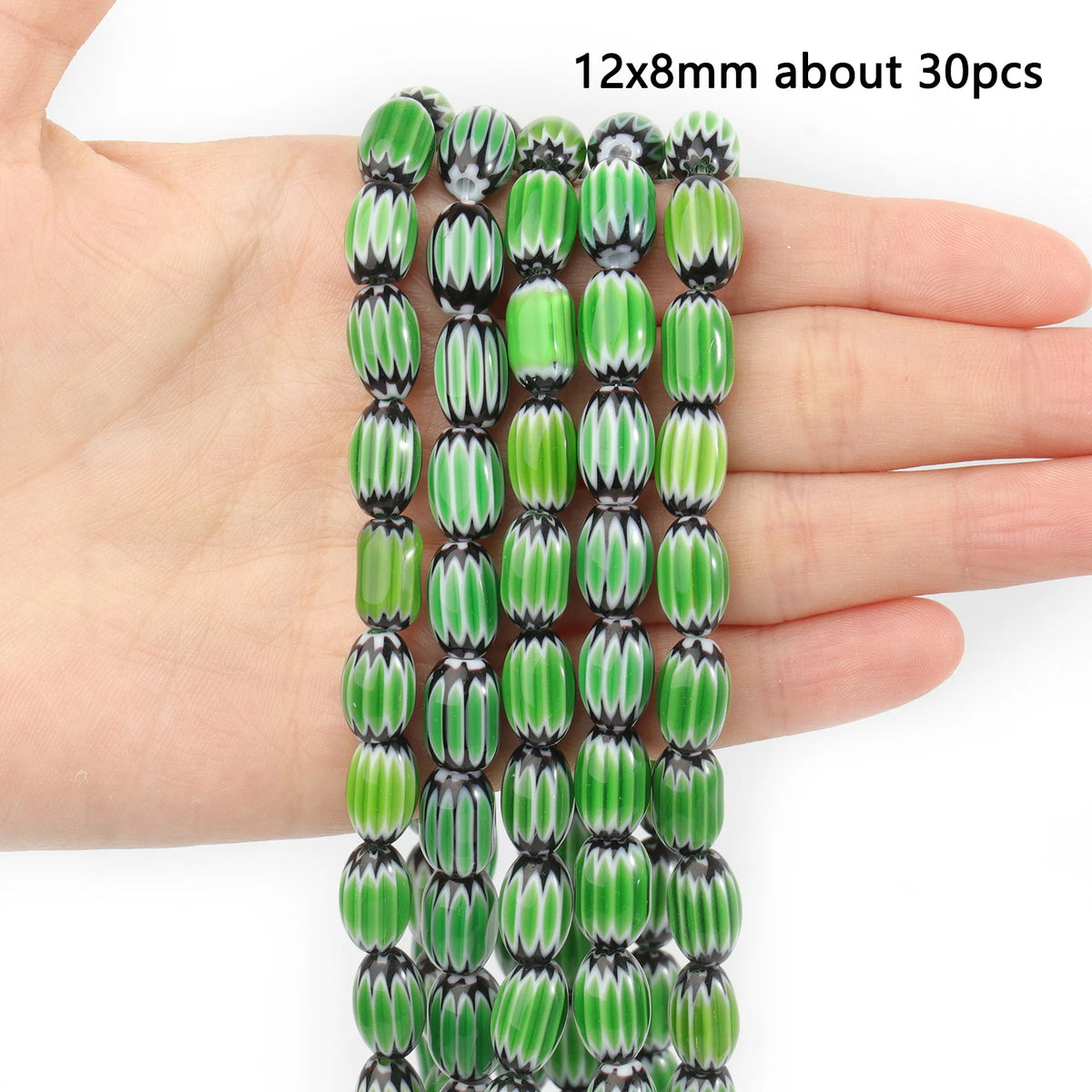 Nepal Lampwork Glass Beads 6mm – Pumpkin Shape DIY Jewelry