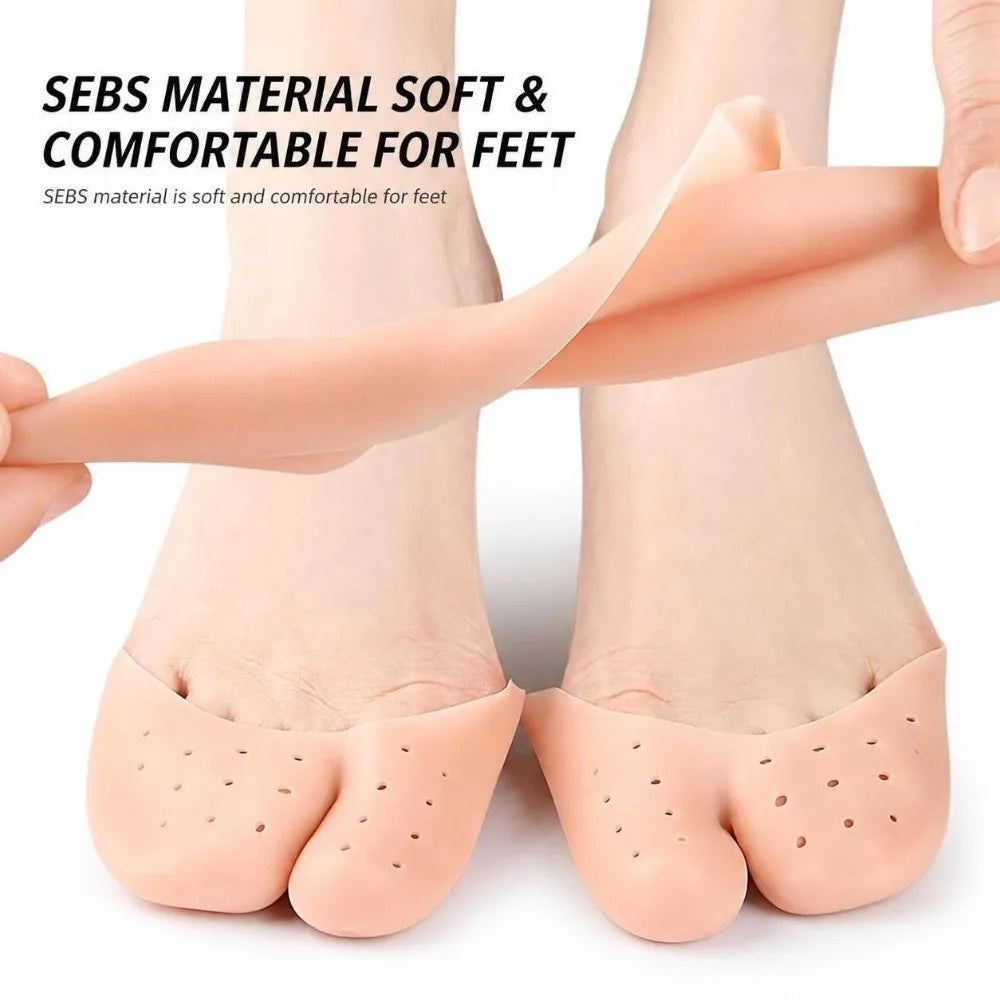 Silicone Toe Protector Sleeve – Soft Forefoot Cushion Pair