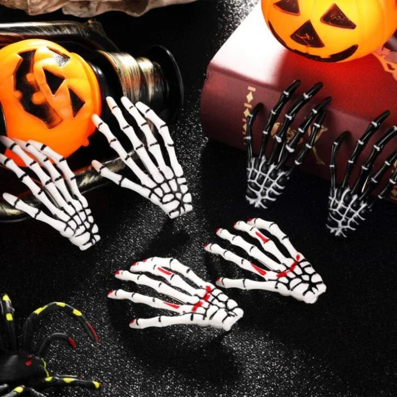 Halloween Skeleton Claw Hair Clip – Skull Punk Rock Hairpin