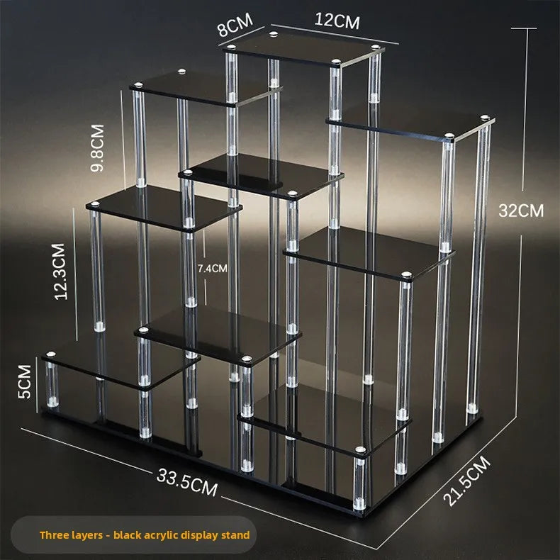 Multi-Tier Clear Acrylic Display Stand for Collectibles & Decor