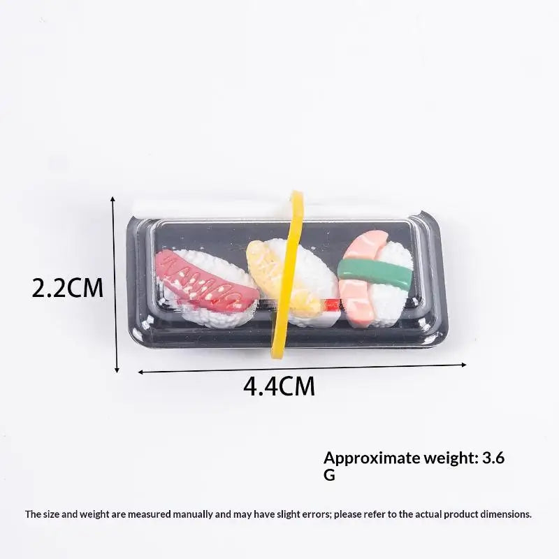 Miniature Sushi Bento Model | 1:12 Scale Dollhouse Food Prop