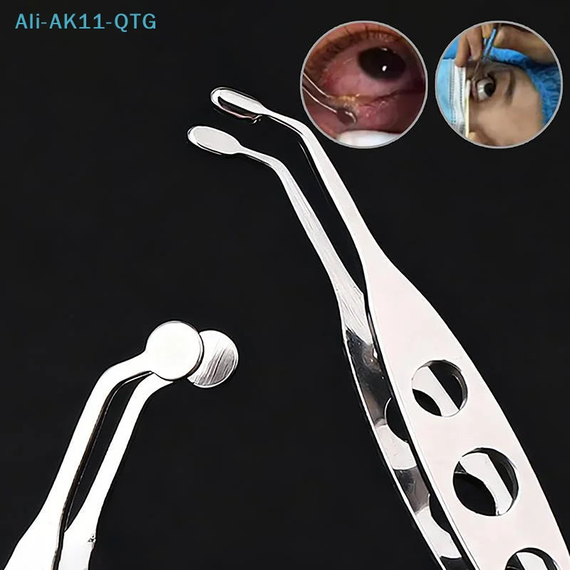 Stainless Steel Eyelid Gland Expressor Tweezers | Eye Care Tool