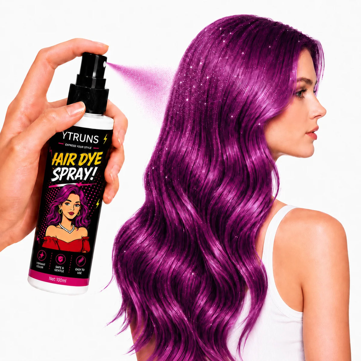 Rose Purple Temporary Hair Color Spray | Washable – YTRUNS