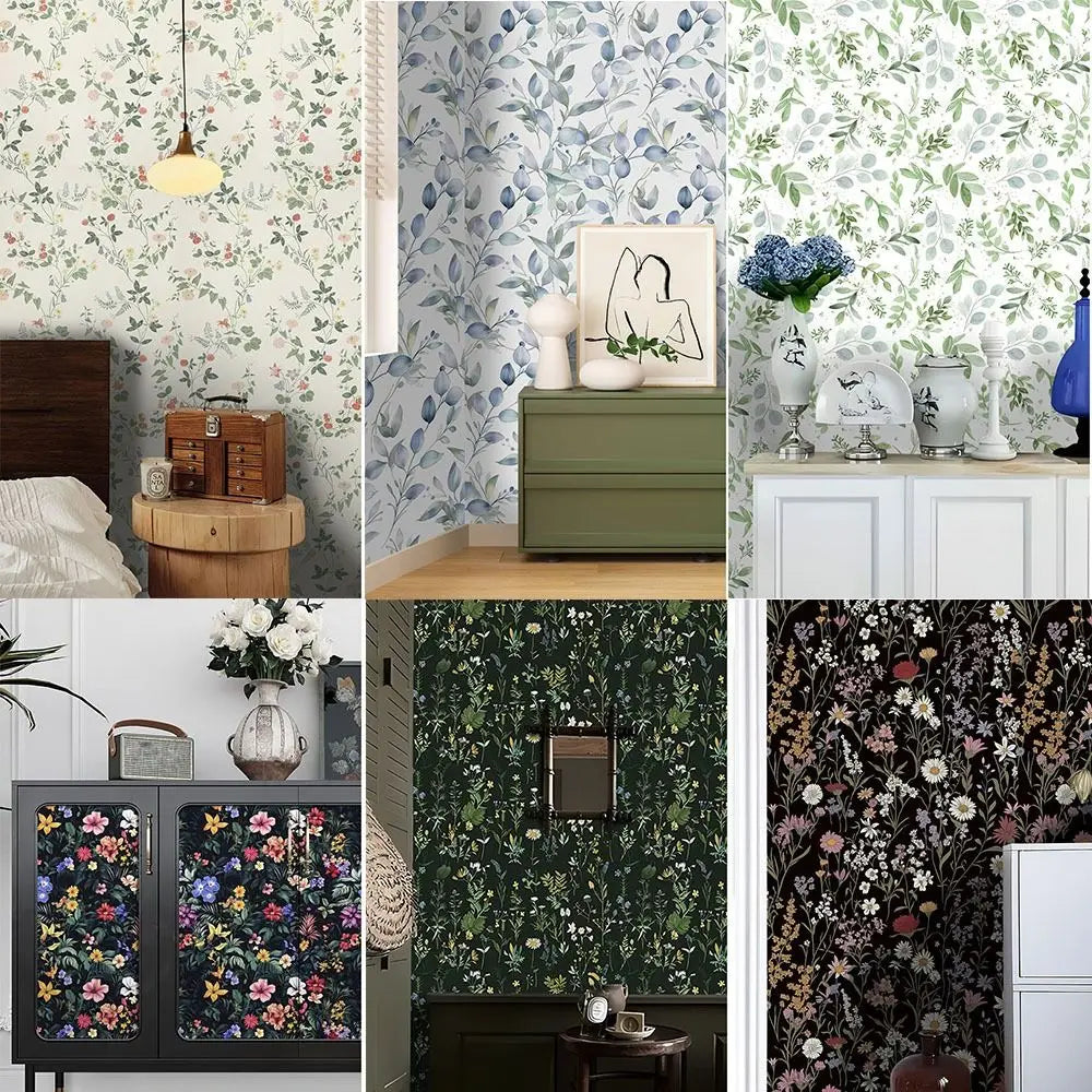 French Floral Peel & Stick Wallpaper – Removable PVC Wall Roll