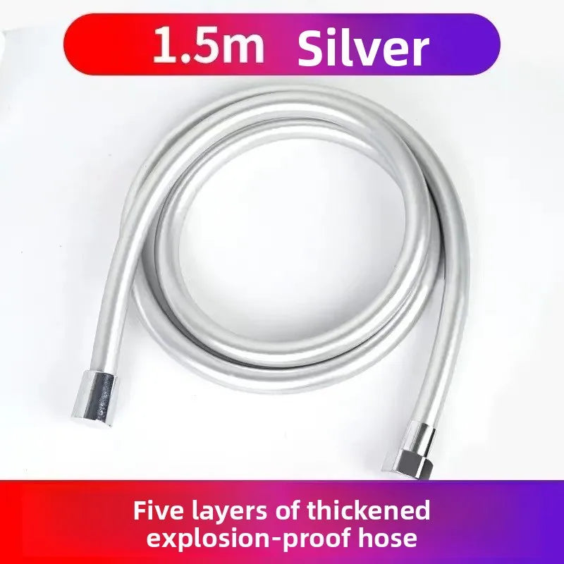 Super Soft Silicone Shower Hose – Anti-Twist Gun Metal 1–2m
