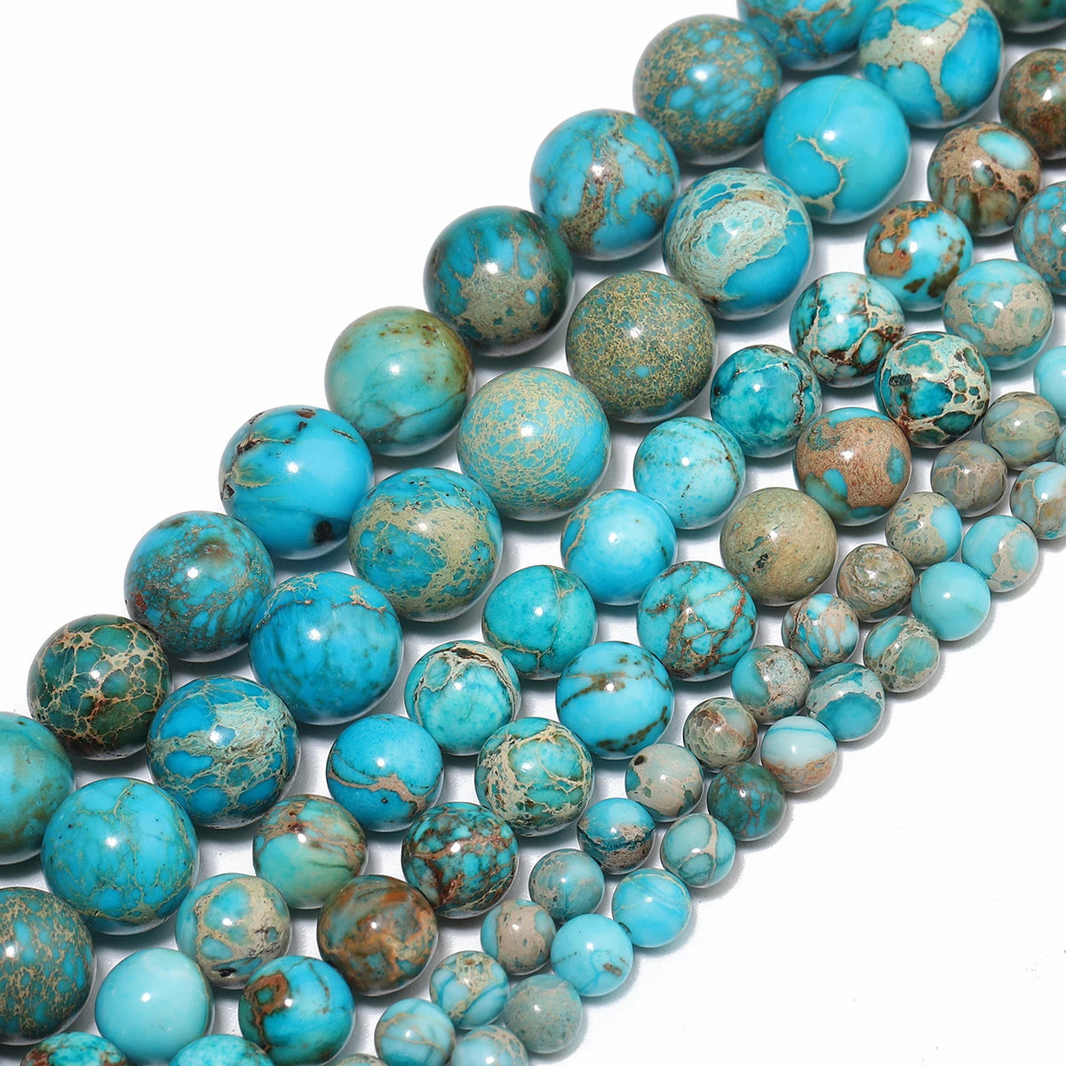 Sea Sediment Jasper Beads 8mm – Natural Stone DIY Jewelry