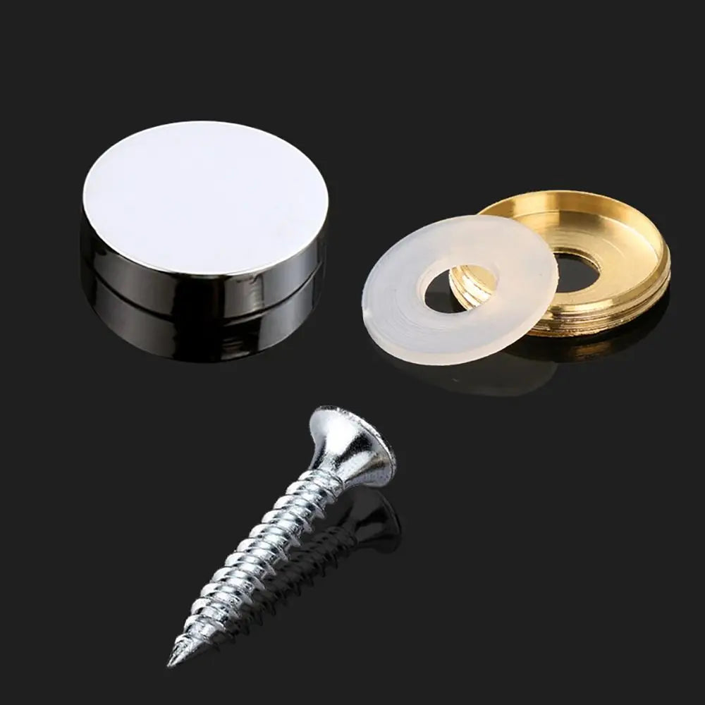 Decorative Mirror Screw Caps – Copper Chrome Covers Multi-Size