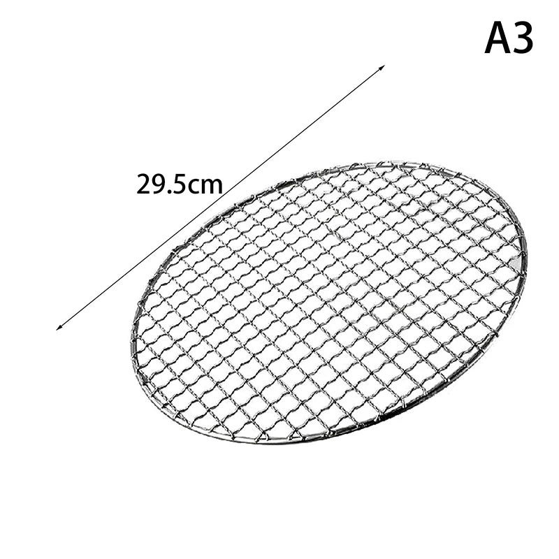 Stainless Steel Round Grill Net | BBQ & Camping Grid 25–40cm