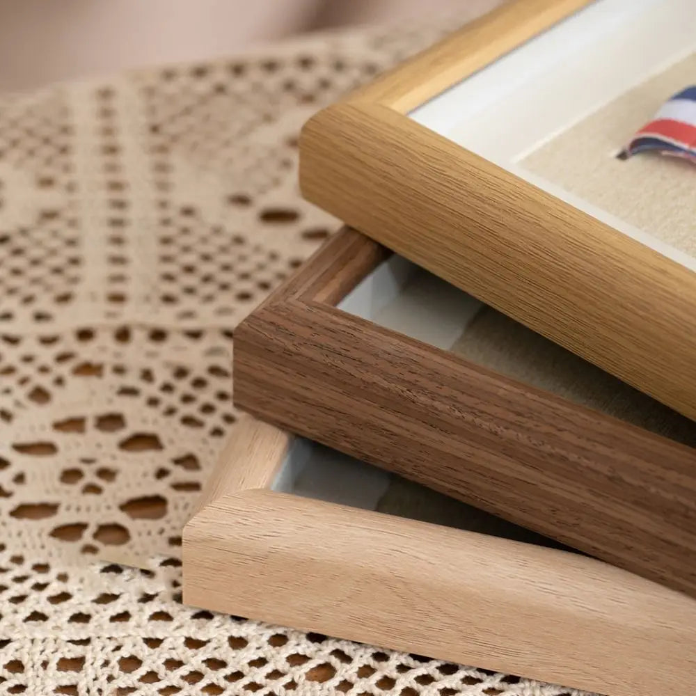 Wooden Photo Frame & Medal Display Case – Dust-Proof