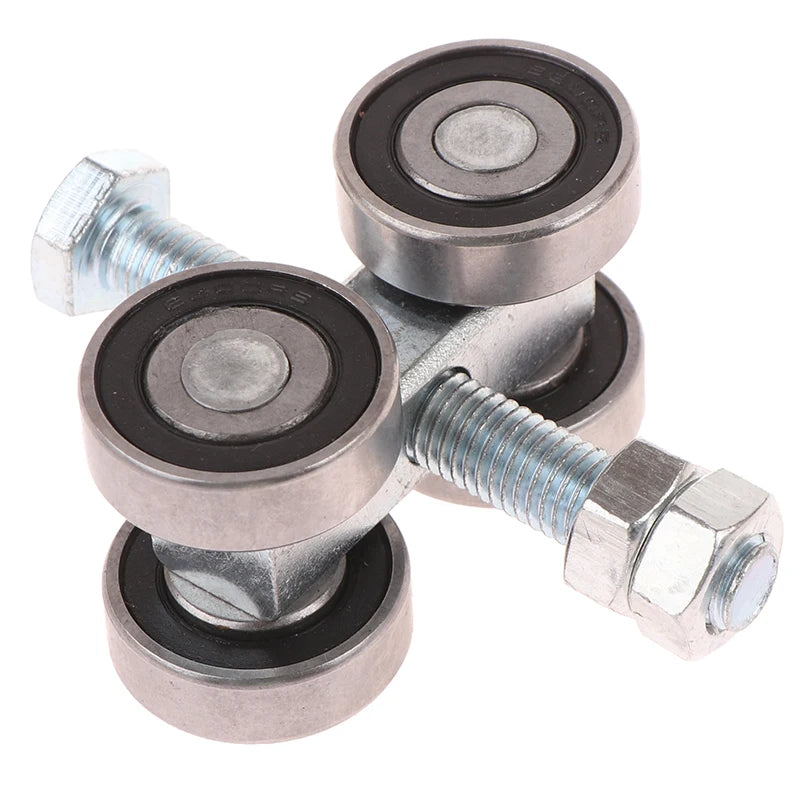 Steel 4-Wheel Trolley Roller – Bearing Pulley Sliding Track