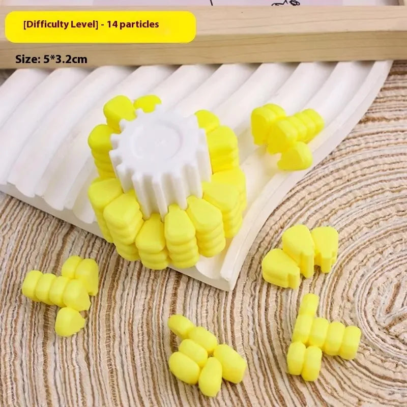 3D Printed Corn Tetris Jigsaw Puzzle – Brain Teaser Magic Cube