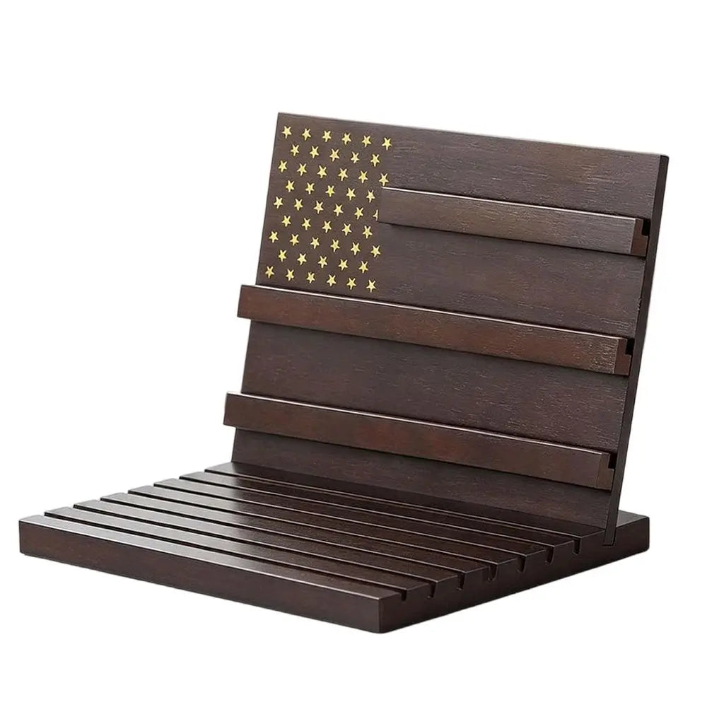Solid Wood Challenge Coin Display Stand – Holds 80 Coins