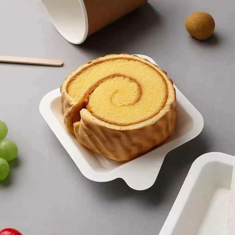 50-Pack Disposable Square Paper Plates | Eco-Friendly Party