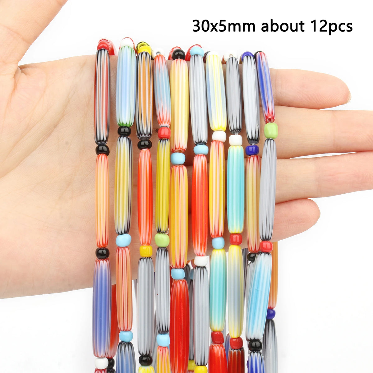 Nepal Lampwork Glass Beads 6mm – Pumpkin Shape DIY Jewelry