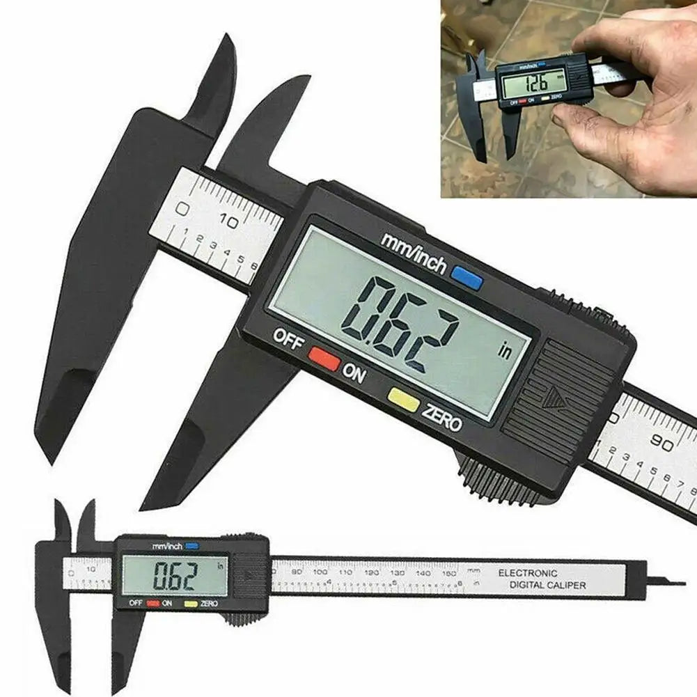 Digital Vernier Caliper 150mm LCD – Carbon Fiber Measuring Tool
