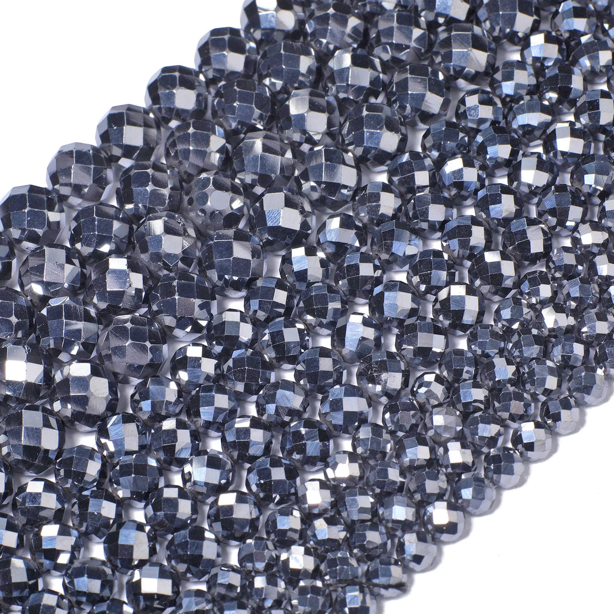 Terahertz Stone Faceted Round Loose Beads 6mm 8mm 10mm DIY Jewelry