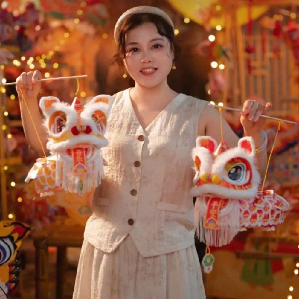 DIY Lion Dance Lantern Kit – New Year Hanging Ornament & Tassel