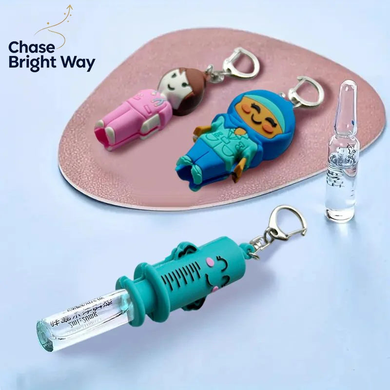 Syringe Ampoule Bottle Opener Keychain – Rubber Vial Cutter