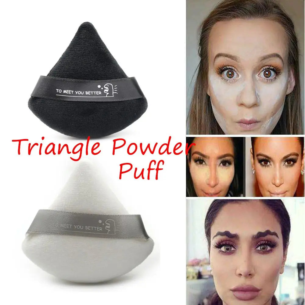 Triangle Velvet Powder Puff – Washable Face Makeup Sponge