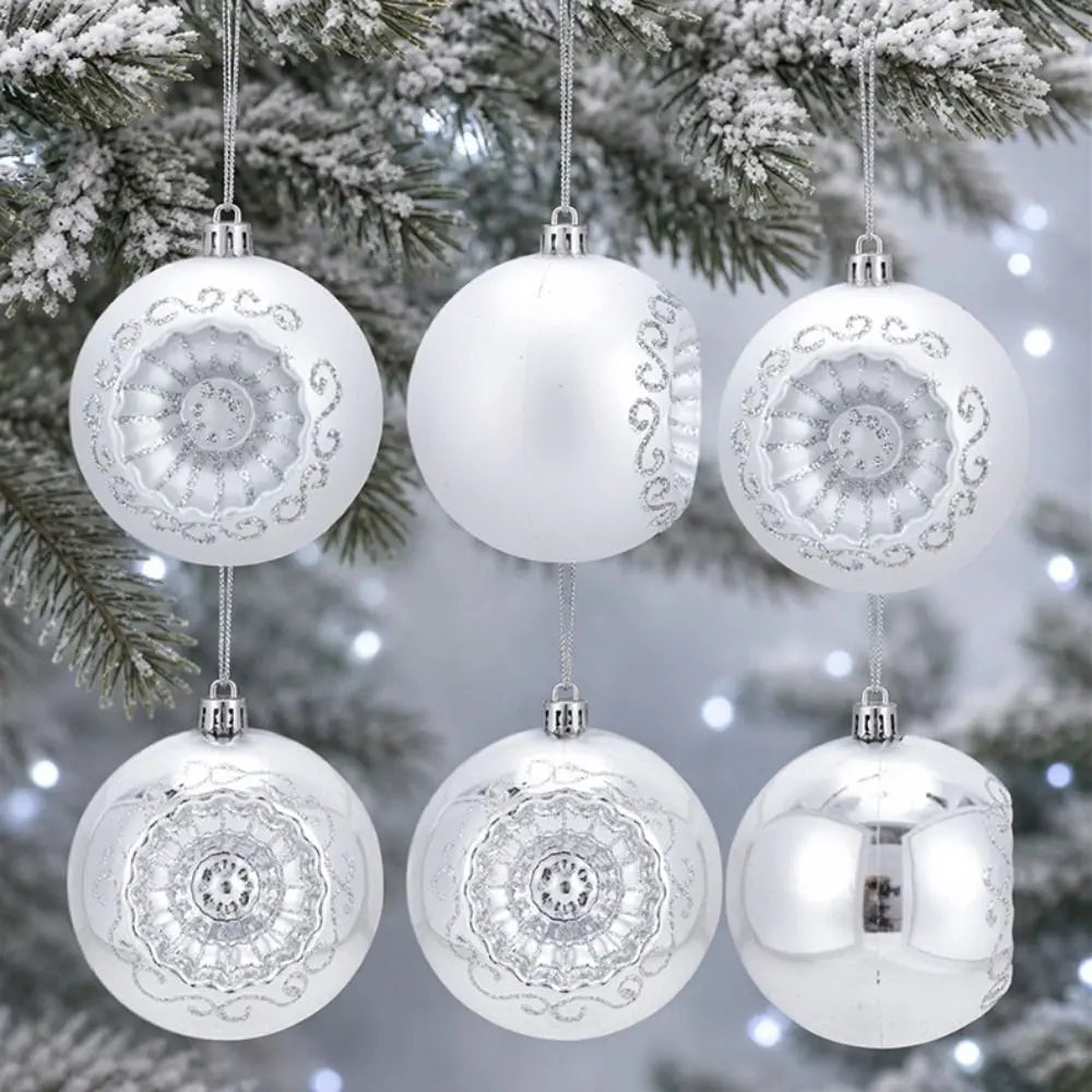 Plastic Christmas Ball Ornaments – Shiny & Matte 4-Piece Set