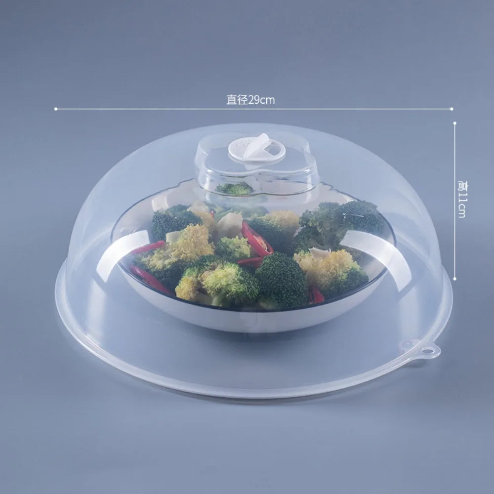 Transparent Microwave Splash Cover – BPA-Free Dome Food Lid