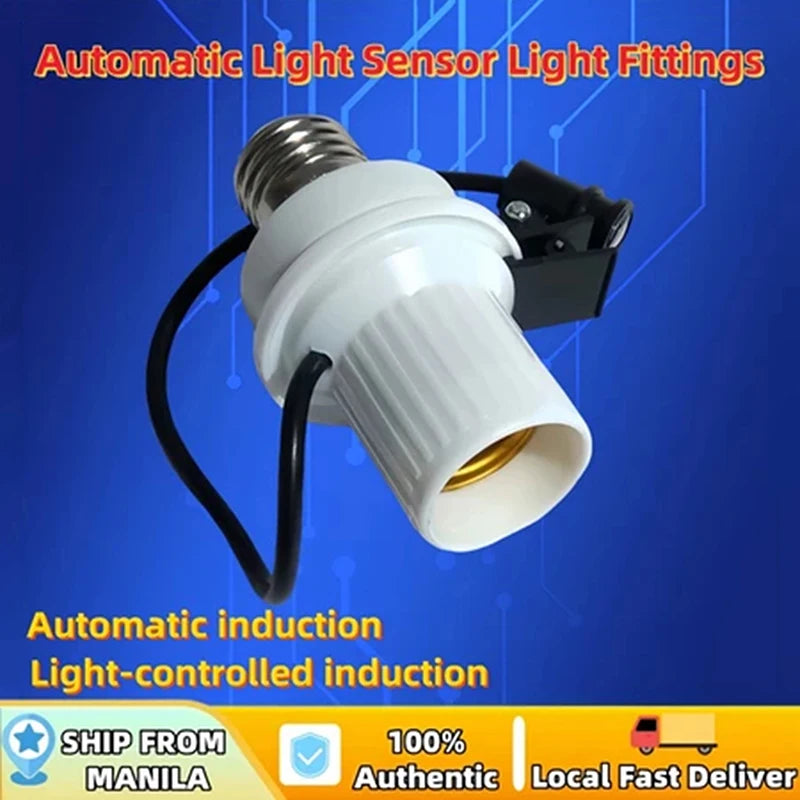 Dusk-to-Dawn Light Sensor Fitting – Auto On/Off Socket Adapter