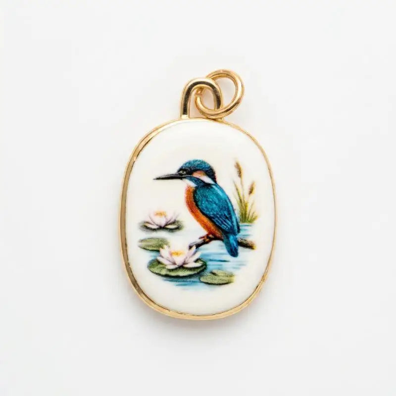 Vintage Oval Enamel Copper Pendants – DIY Jewelry Charms