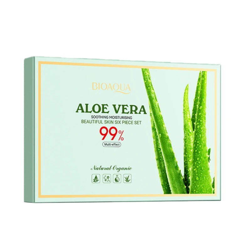 Aloe Vera 6-Piece Skincare Set – Cleanser, Toner & Eye Cream