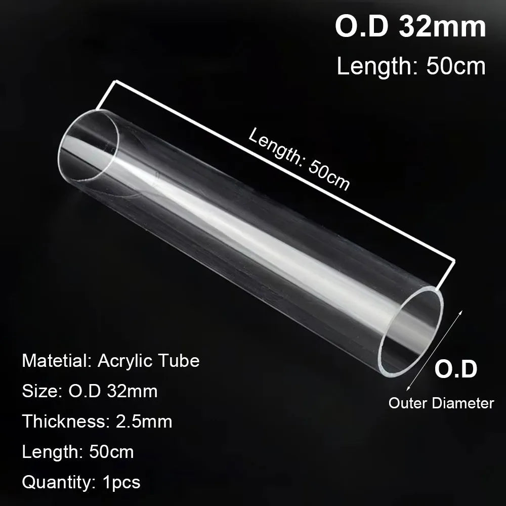 Clear Acrylic Tube – Fish Tank, Hydroponics & DIY Pipe