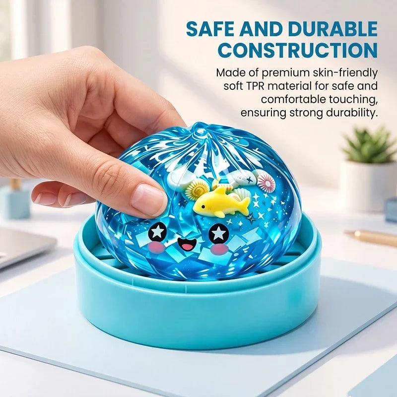 Marine Animal Shell Squeeze Toy – Glitter Mud Sensory Bun