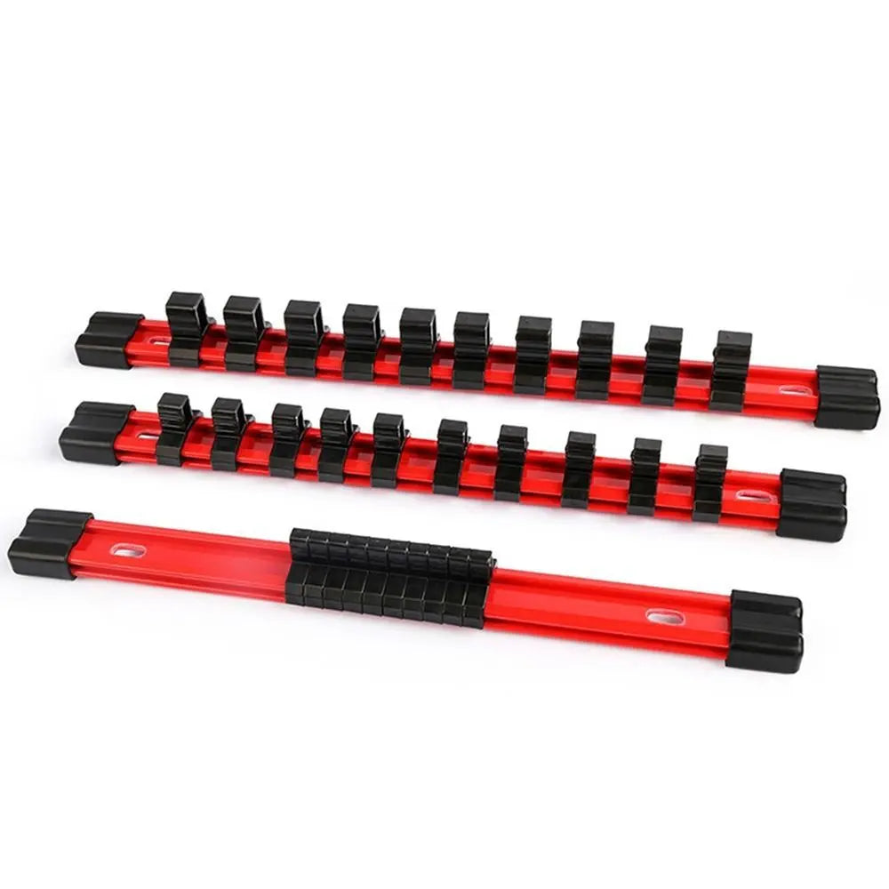 Socket Wrench Holder Rail – 1/4" 3/8" 1/2" Drive Organizer