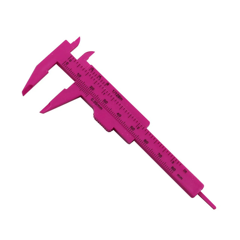 Rose Pink Sliding Caliper Ruler – Tattoo & PMU Measuring Tool