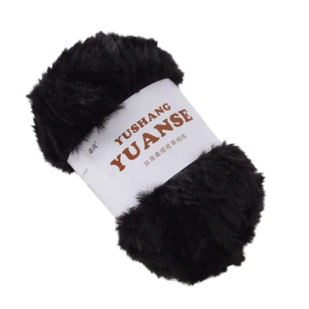 100g Faux Mink Fur Yarn – Soft Long Pile Knitting & Crochet