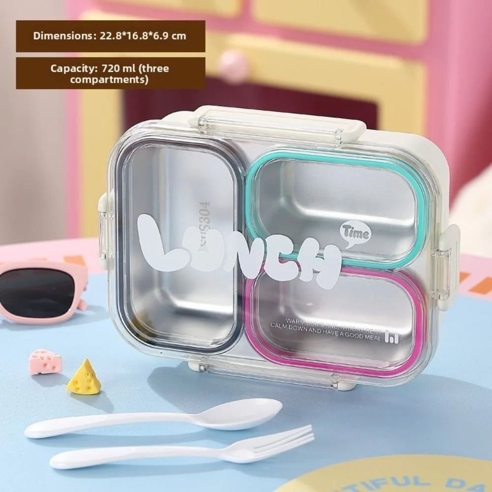 Stainless Steel Divided Lunch Box – Leakproof Food Container