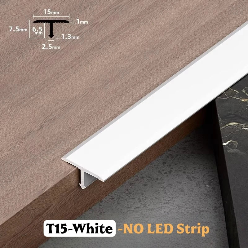T-Shape Aluminum Floor Transition Strip | Tile Gap Edge Profile