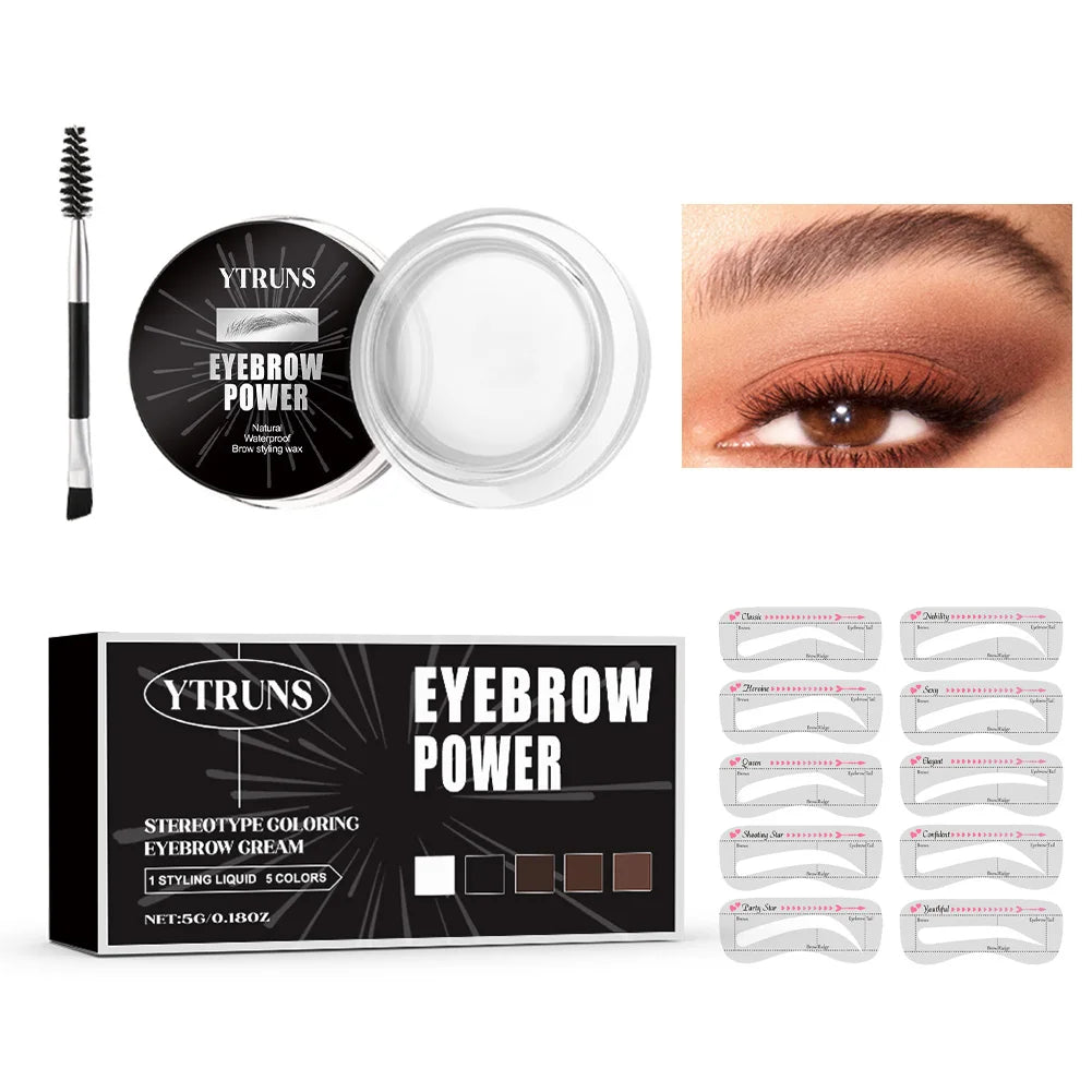 YTRUNS 6-Color Eyebrow Gel Set with Brush – Waterproof Tinted