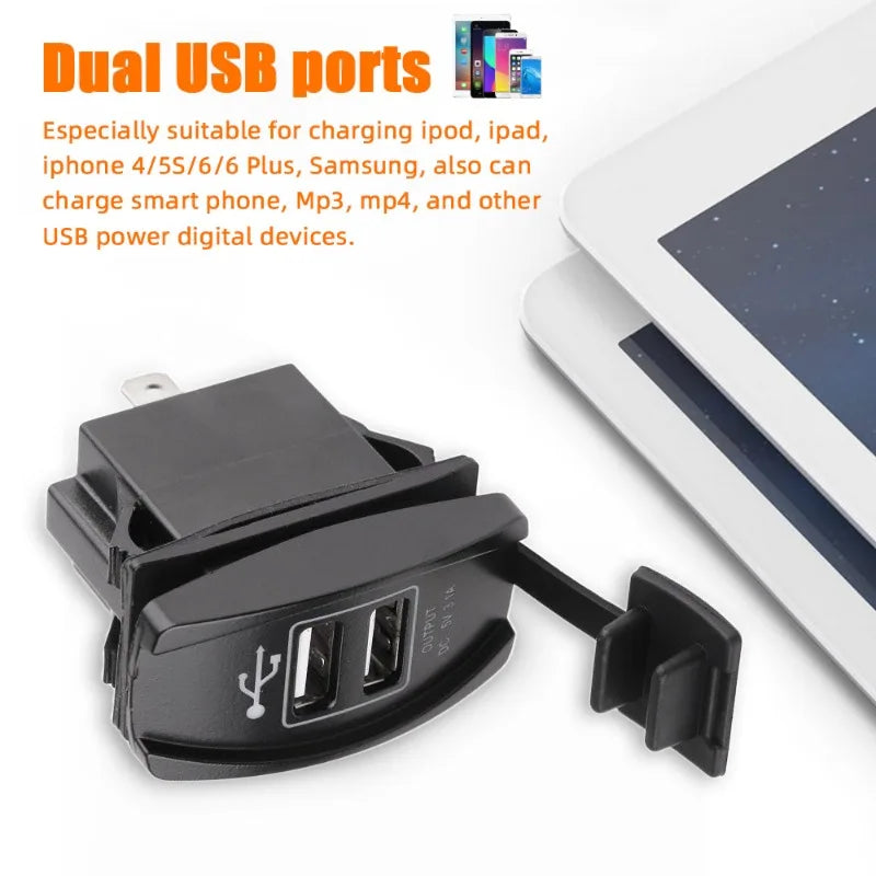 3.1A Dual Port USB Car Charger – Fast Charge Adapter