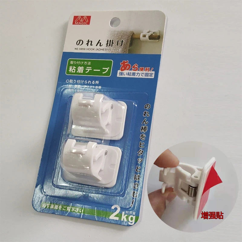 Wall Mounted Fishing Rod Holder Clips – 2-Pack Storage Rack