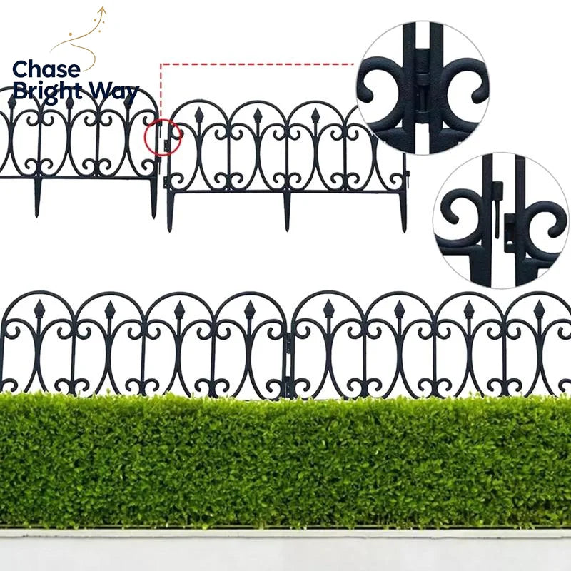 Decorative Folding Garden Border Fence – 5-Panel Set
