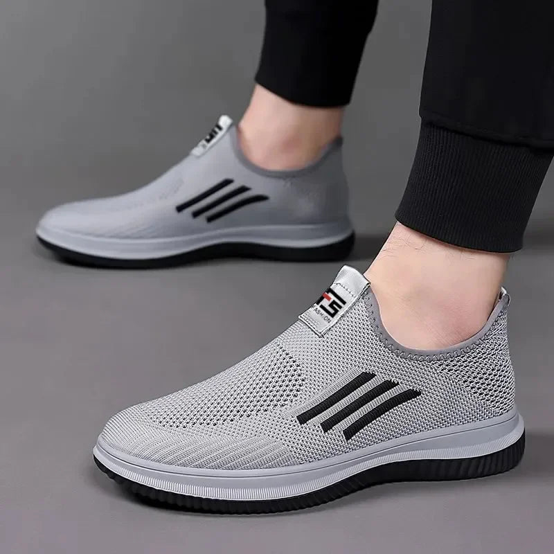LEDP Men's Mesh Slip-On Loafers – Breathable Casual Shoes
