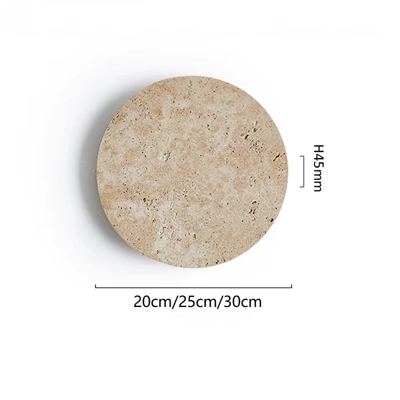 Wabi Sabi Yellow Travertine LED Wall Sconce | Stone Lamp