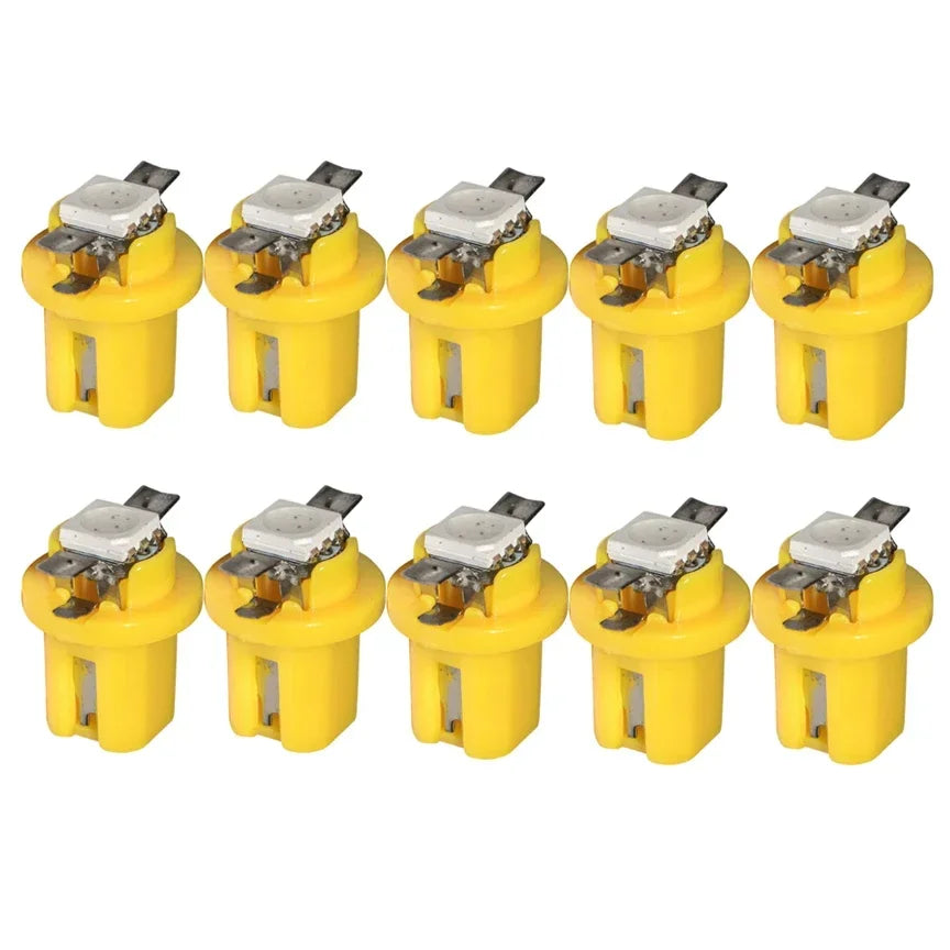 T5 B8.5D 12V LED Dashboard Bulbs – 10-Pack Car Interior