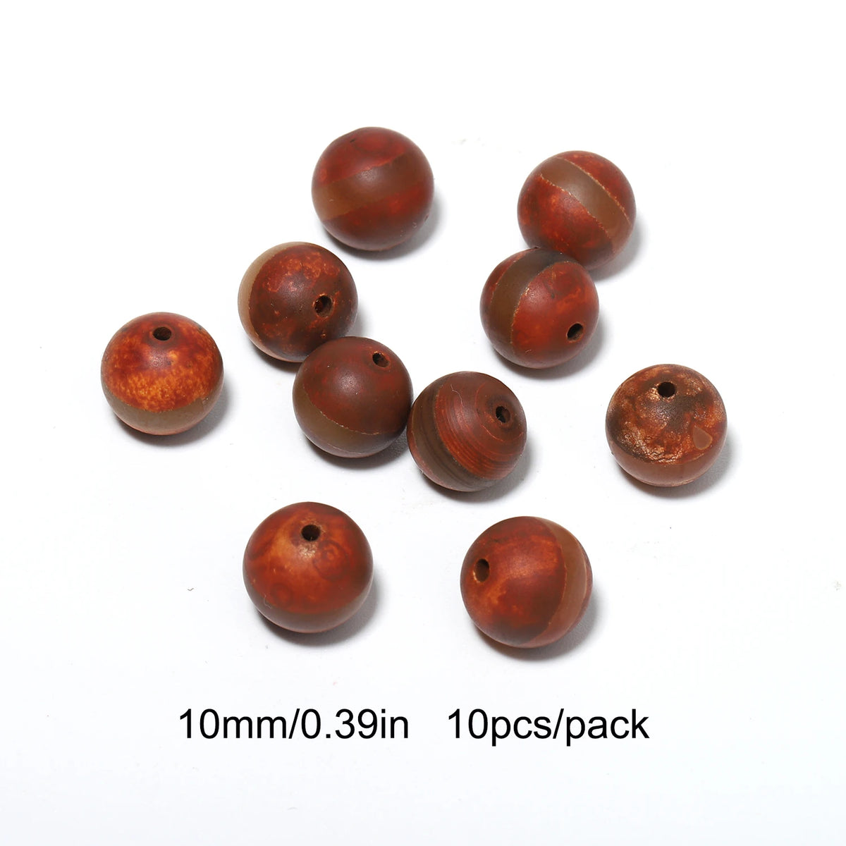 Tibetan Dzi Agate Natural Stone Round Beads | DIY Jewelry