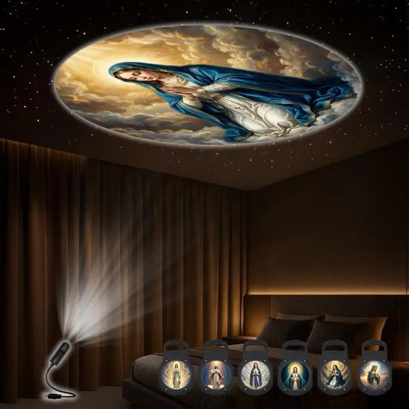 USB Religious Projection Light – 12 Sacred Pattern Slides